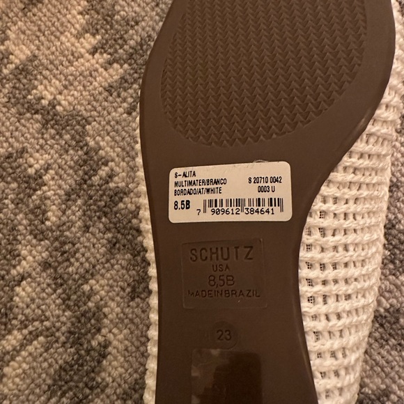 Schultz Alita white woven flat size 8.5 - Picture 3 of 4
